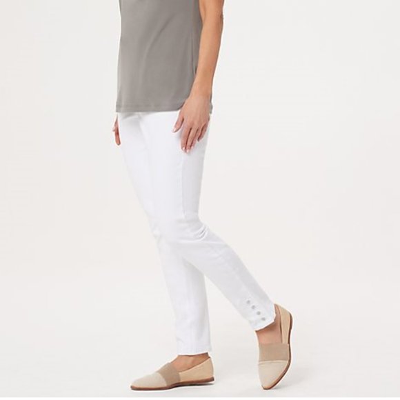NWOT Martha Stewart | White Denim Ankle White Jeans - Picture 1 of 4